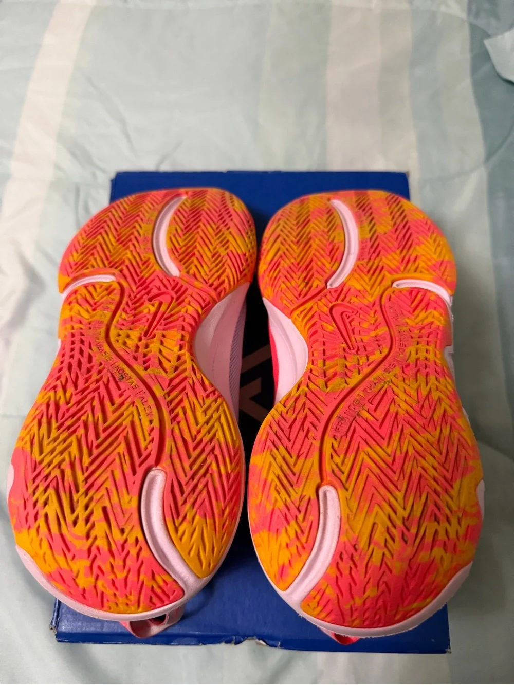 Nike Kids Basketball Shoes - Hot Pink & Light Gray with Yellow Accent
